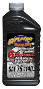 Picture of SPECTRO HEAVY DUTY PLATINUM 6-SPEED 75W140 6-SPEED FULL SYNTHETIC TRANSMISSION RACING OIL ((( NOT APPLICABLE TO BUELL TRANS ))) (3 x 1 QUART) ( 3 x # R.HDPG6 )